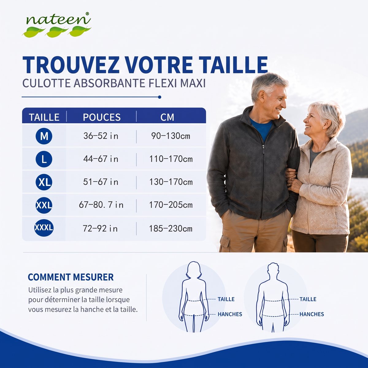 Trouvez votre taille, M à 3XL